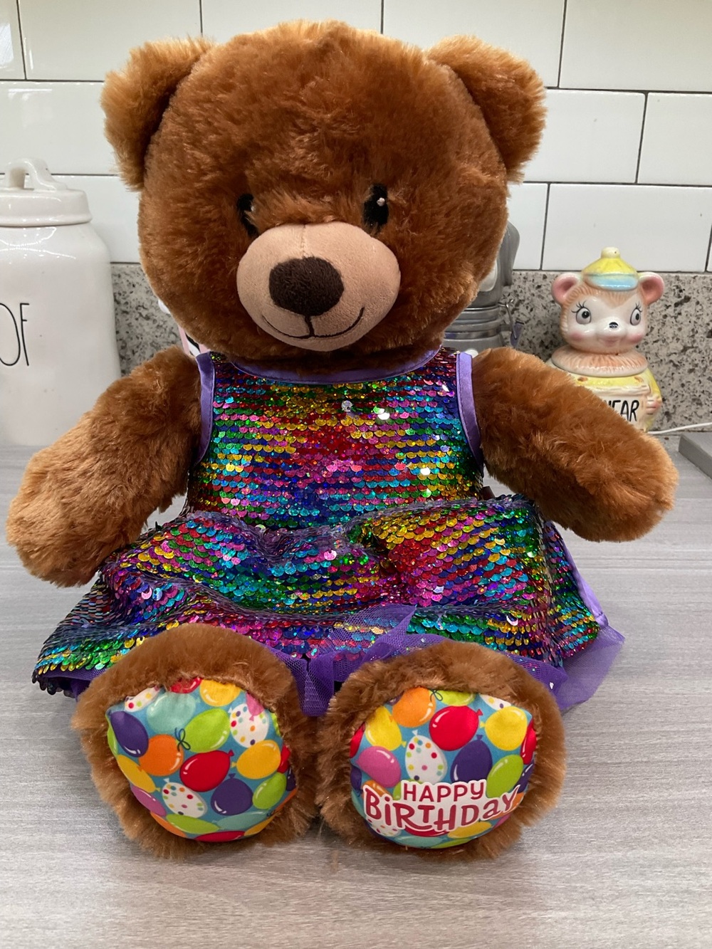 BUILD A BEAR WORKSHOP BEAR AND REVERSIBLE DRESS